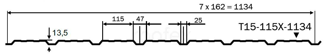 Профнастил-Руукки-Т15-115X-размер