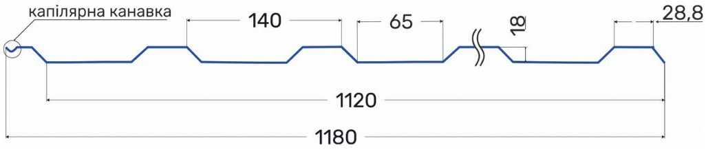 Профнастил кровельный Т-18 размеры
